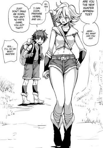 [PUKARA] Hunter Onee-san to Minarai Shounen (Oneshota) 4-koma [English]