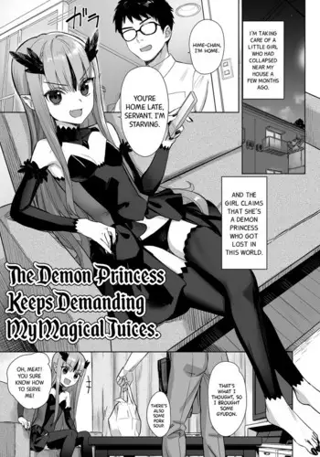 [Ajisaidenden (Kawakami Rokkaku)] Mazoku no Hime ga Ore no Maryokujiru o Matomete Yamenai Ken | The Demon Princess Keeps Demanding My Magical Juices [English] [Black Grimoires] [Digital]